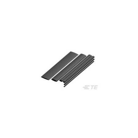 Raychem Heat Shrink Tube, Single Wall, 3:1 I.D. Shrink Ratio, Black, 12 in SST-12-20/226